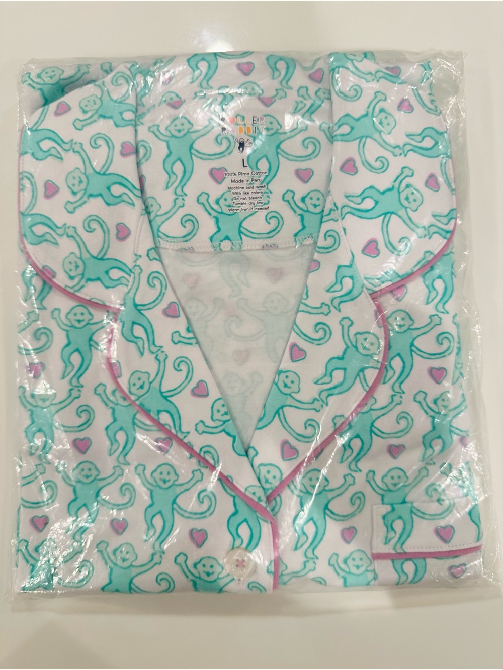Roller Rabbit Lovely Monkey Polo pajamas set